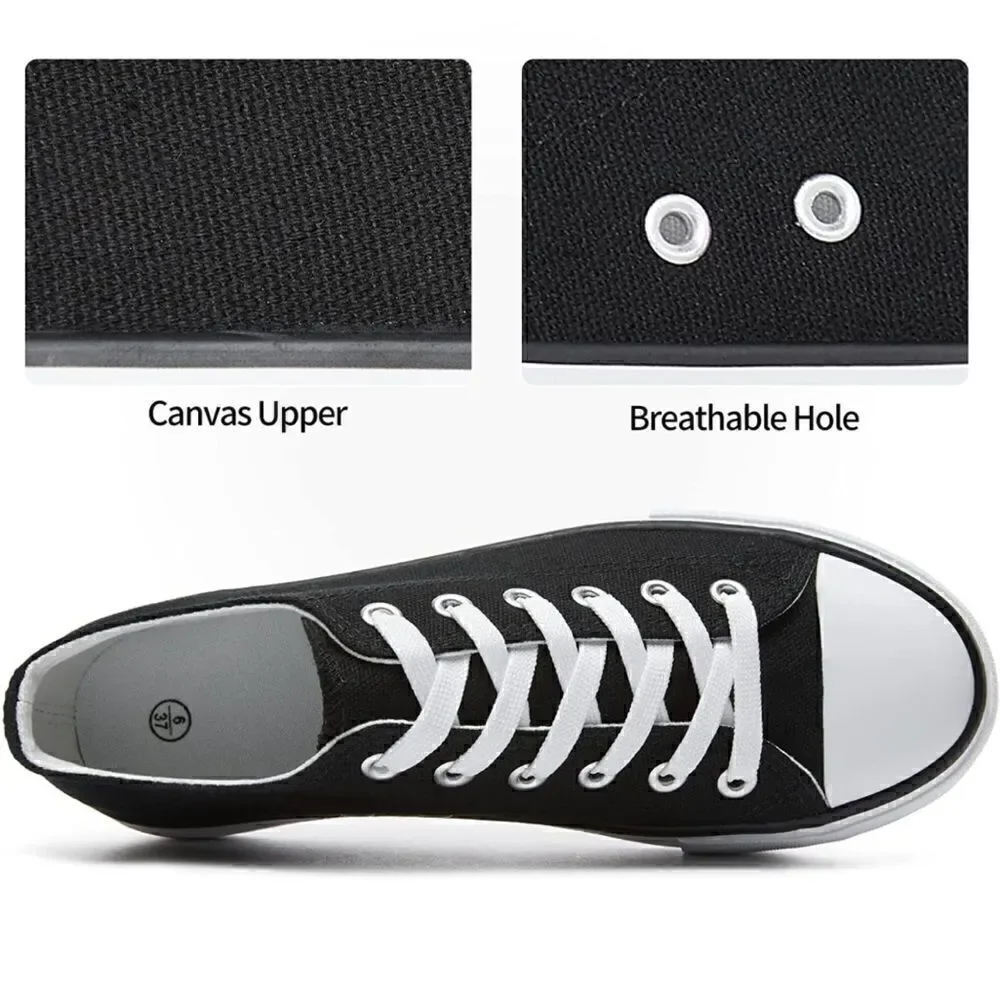 Platform Canvas Low Top Sneakers